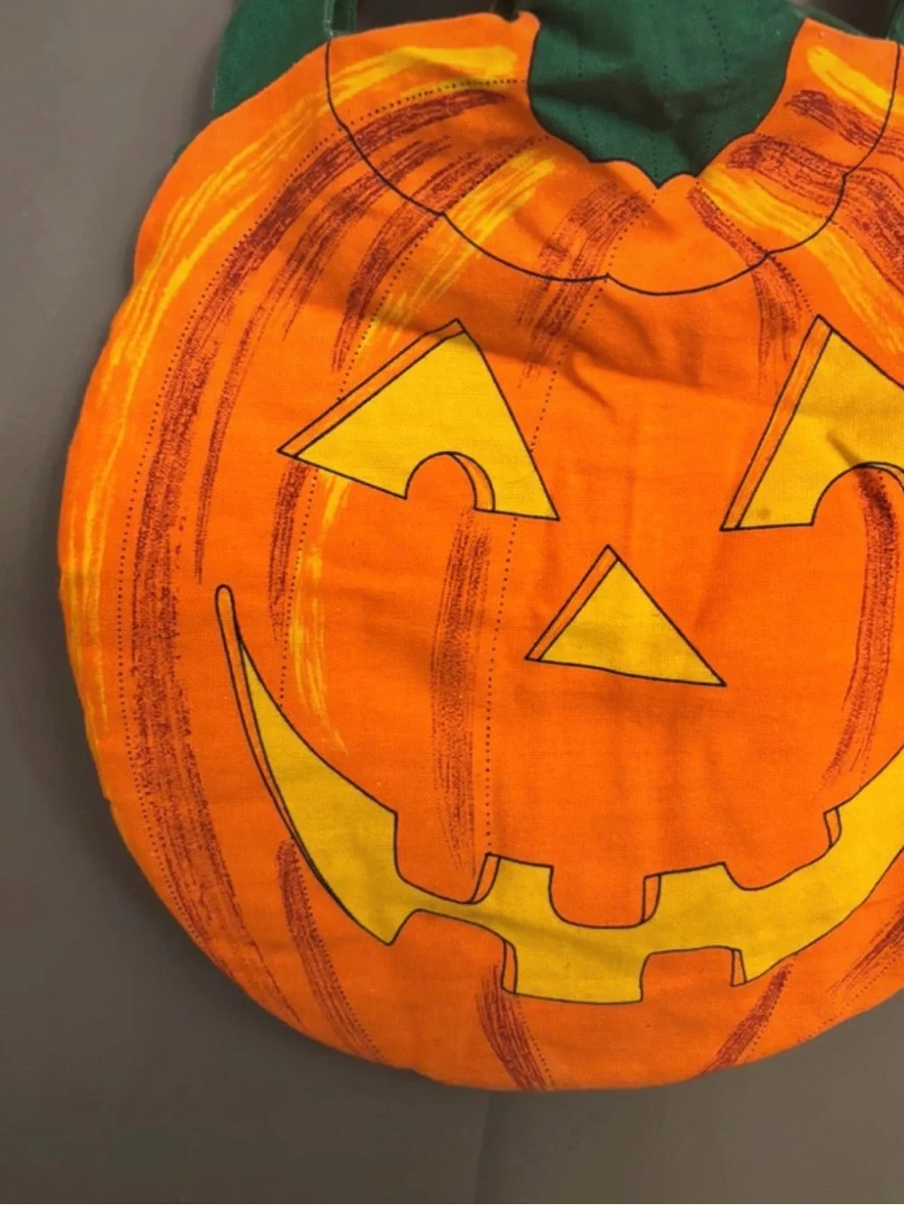 Vtg Cranston cloth Childerns treat or treat bag jack o latern